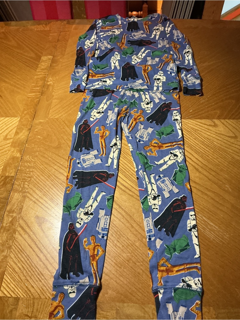 GAP Blue Kids Star Wars Pajama Set with Multicolor Prints
